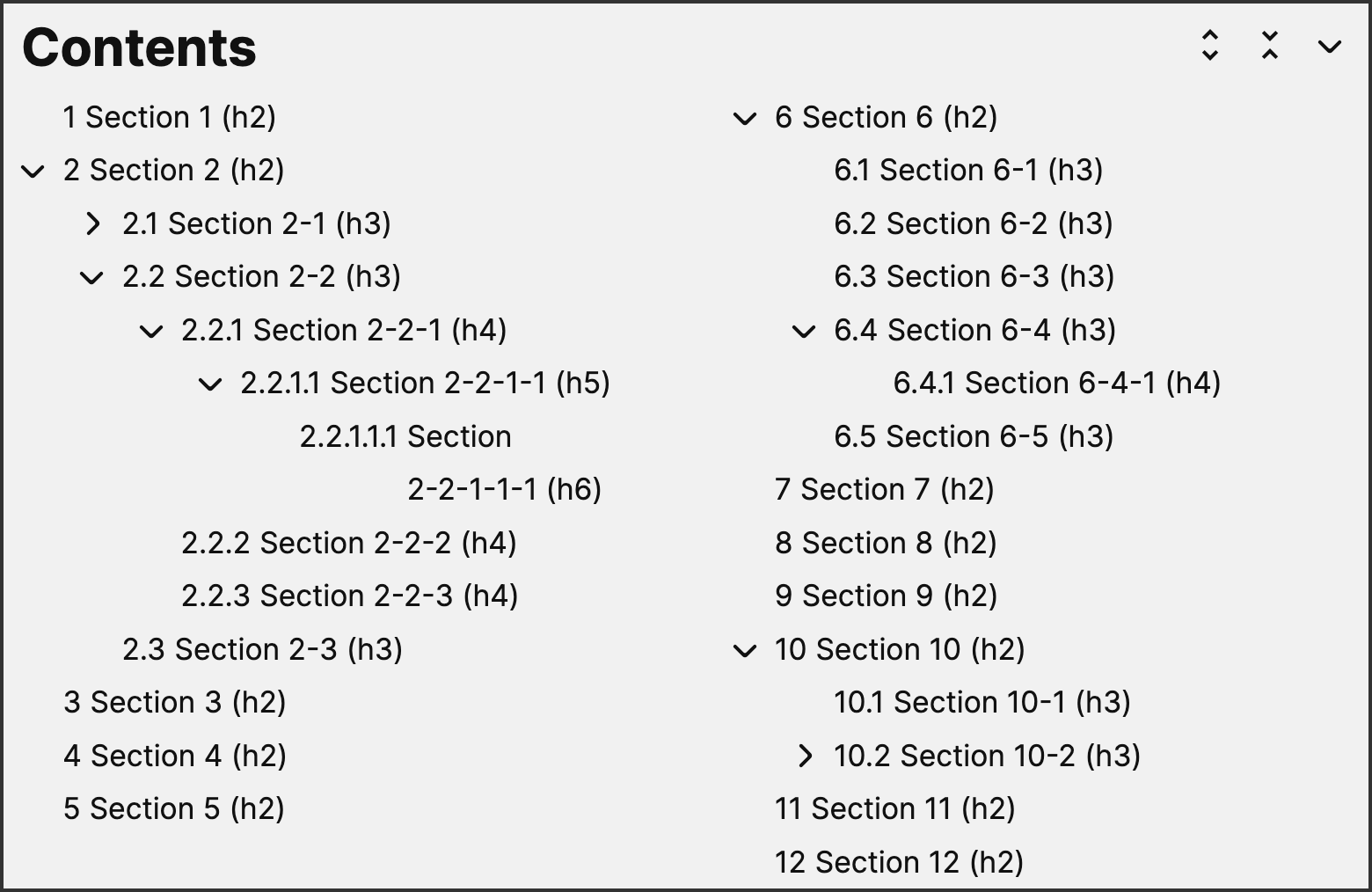 Columns layout